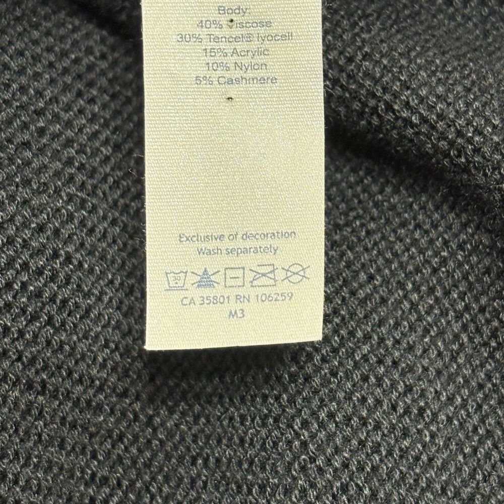 Lululemon Forward Flow Poncho Black One Size OS Cashmere Blend Batwing Sweater - Picture 8 of 8